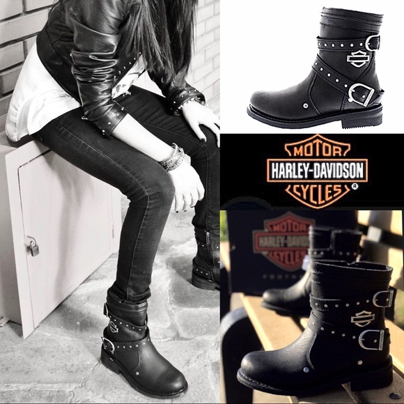Harley-Davidson Shoes - SALE🎄NWT 5 Star Harley Davidson Black Stud Moto